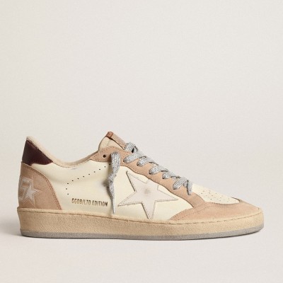 Golden Goose Ball Star LTD Sneakers With White Star And Burgundy Leather Heel Tab GWF00117.F004638.82312