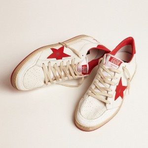 Golden Goose Ball Star Sneakers In White Leather GMF00117.F000325.10275