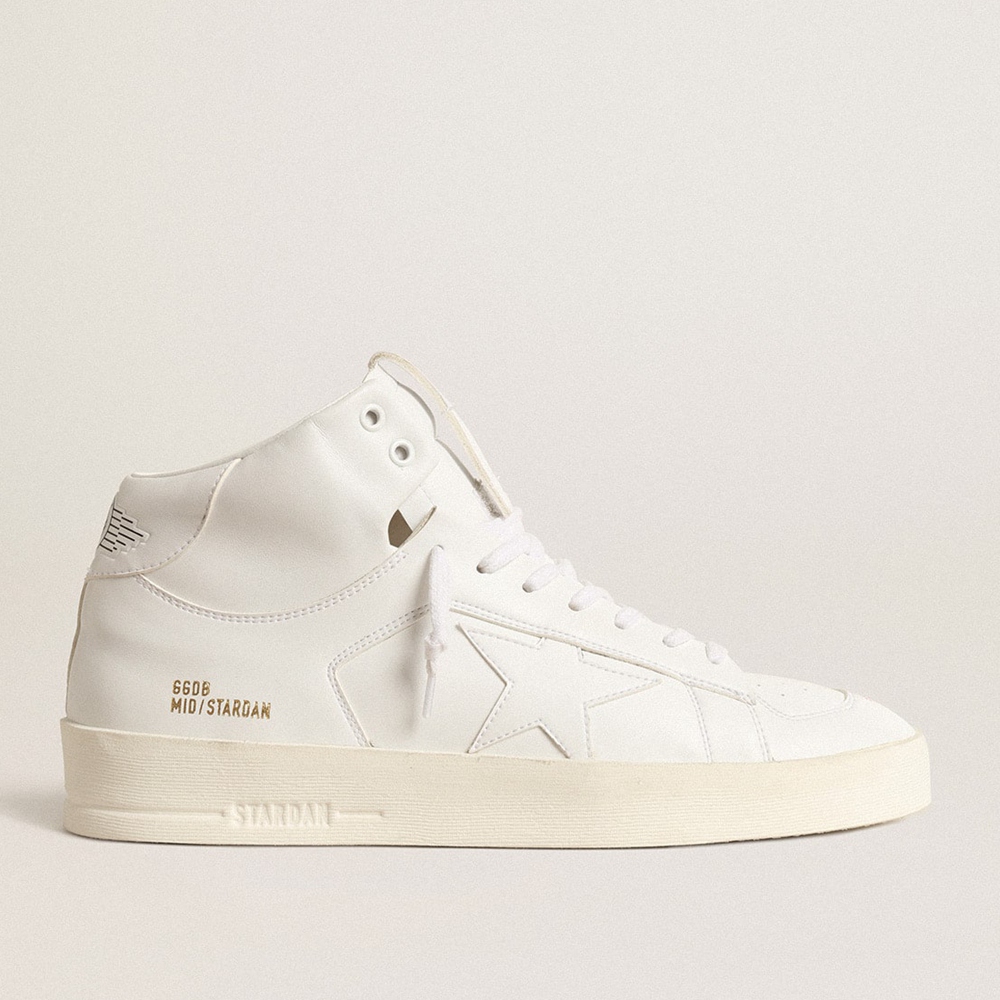 Golden Goose Bio-based Mid-Stardan Sneakers With White Star And Heel Tab GMF00441.F003952.10100