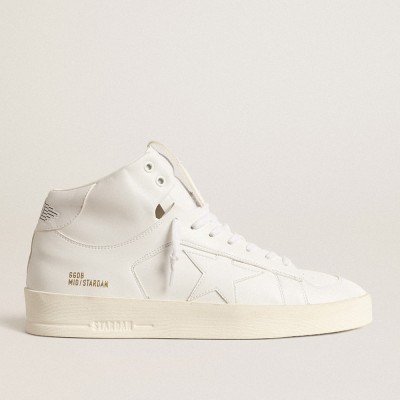 Golden Goose Bio-based Mid-Stardan Sneakers With White Star And Heel Tab GMF00441.F003952.10100