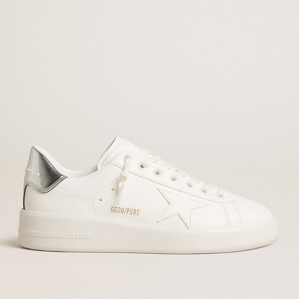 Golden Goose Bio-based Purestar Sneakers With White Star And Mirror-effect Heel Tab GWF00197.F005221.80185