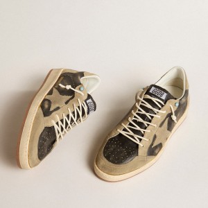 Golden Goose Brown Ball Star Sneakers With Dove-gray Suede Star And Heel Tab GMF00117.F005916.90333