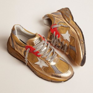 Golden Goose Dad-Star Sneakers Gold With Distressed Finish GMF00199.F001211.65120