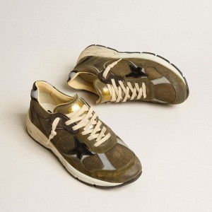 Golden Goose Dad-Star Sneakers In Suede And Mesh With Black Leather Star And Heel Tab GMF00199.F005207.35875