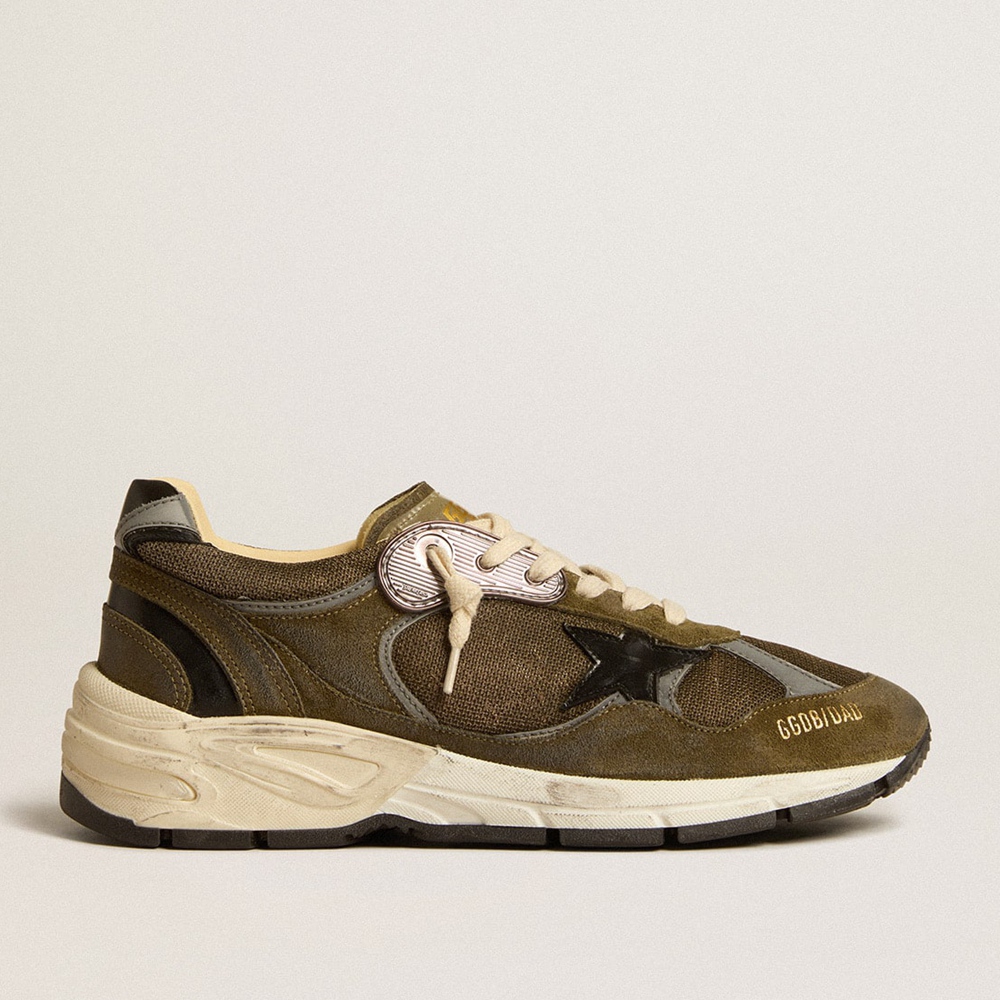 Golden Goose Dad-Star Sneakers In Suede And Mesh With Black Leather Star And Heel Tab GWF00199.F005207.35875