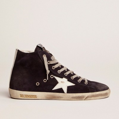 Golden Goose Francy Sneakers In Leather With Leather Star And Heel Tab GMF00113.F000322.50517