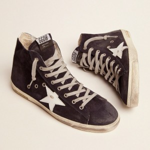 Golden Goose Francy Sneakers In Leather With Leather Star And Heel Tab GMF00113.F000322.50517