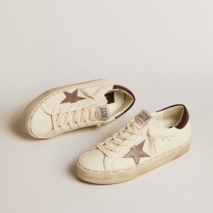 Golden Goose Hi Star LTD Sneakers In Nappa With Glitter Star And Lizard-print Heel Tab GWF00118.F005114.11645