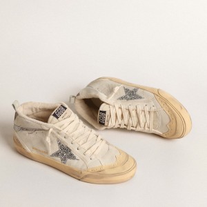 Golden Goose Mid Star LTD Sneakers With Glitter Star And Metallic Leather Flash GWF00122.F004530.82285