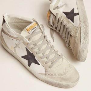 Golden Goose Mid Star Sneakers White With Black Star GMF00122.F001487.10599