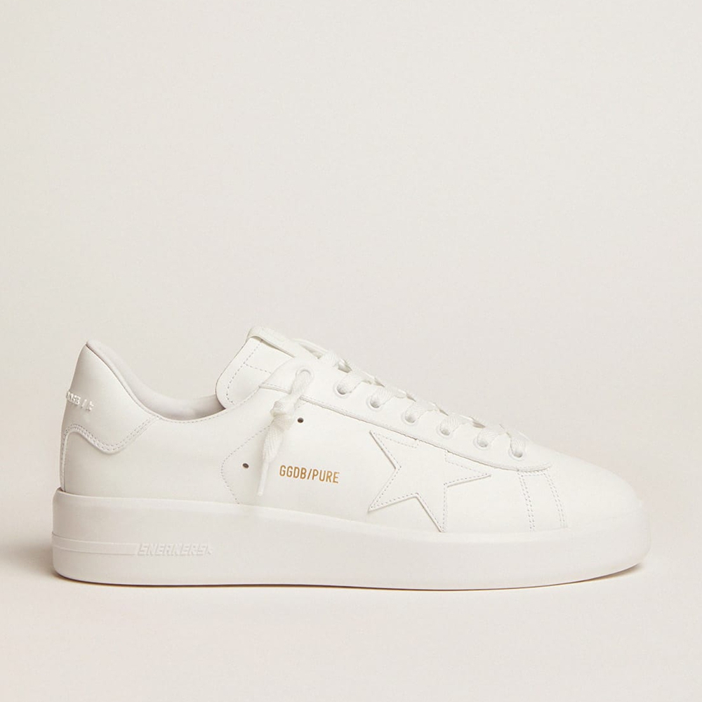 Golden Goose Purestar Sneakers In White Leather GWF00197.F000541.10100