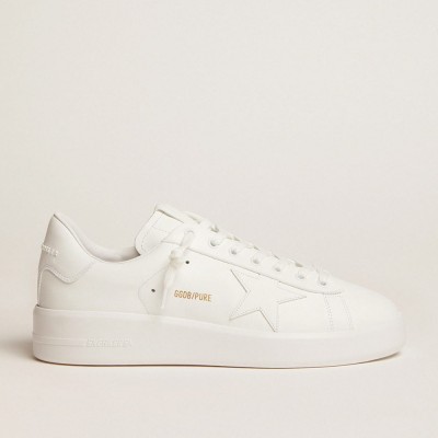 Golden Goose Purestar Sneakers In White Leather GWF00197.F000541.10100