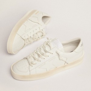 Golden Goose Stardan Sneakers In White Leather GMF00128.F000566.10100