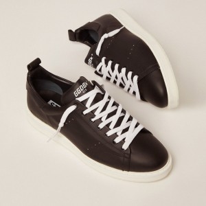 Golden Goose Starter Sneakers In Leather With Star Printed On The Heel Tab GMF00127.F000331.90100