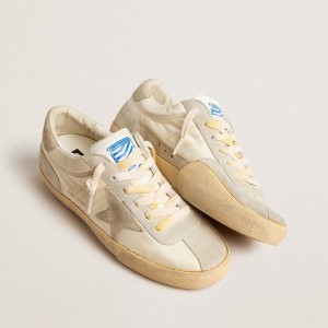 Golden Goose Super-Star LAB Sneakers Sneakers In Nylon With Dove-gray Star And Ice-gray Suede Inserts GWF00607.F005683.11638