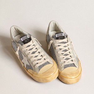 Golden Goose Super-Star LAB Sneakers With White Star And Swarovski Glitter Upper GMF00510.F004366.70271