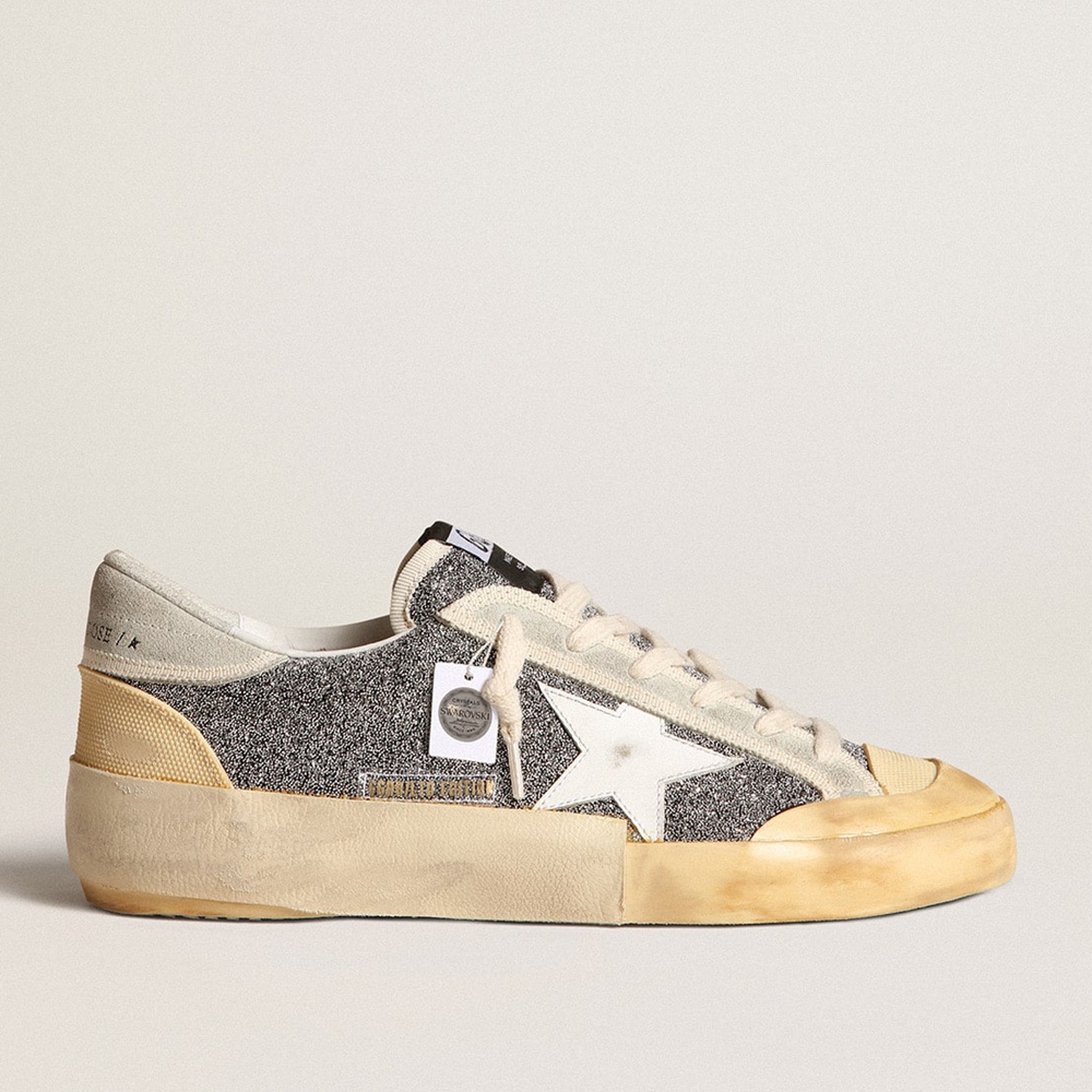 Golden Goose Super-Star LAB Sneakers With White Star And Swarovski Glitter Upper GWF00510.F004366.70271