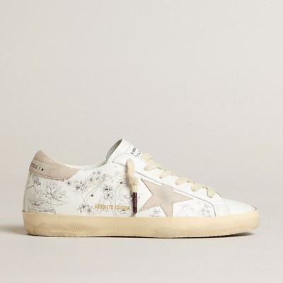 Golden Goose Super-Star LTD Sneakers CNY Sneakers In White Leather With Lettering On The Upper GMF00101.F005796.11839