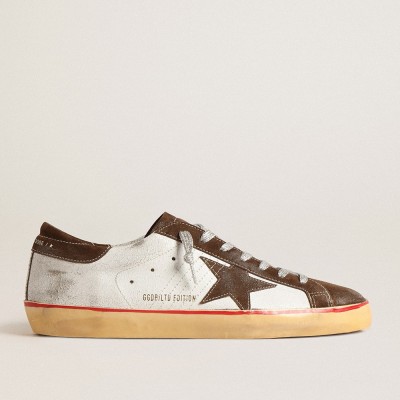 Golden Goose Super-Star LTD Sneakers With Brown Suede Star And Heel Tab GMF00101.F004579.82292