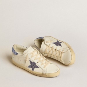 Golden Goose Swarovski Crystals Super-Star LTD Sneakers For Women GWF00101.F005144.11653