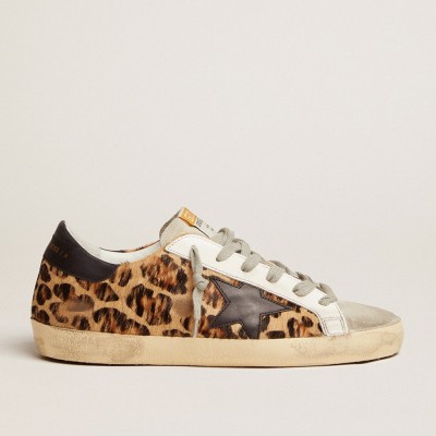 Golden Goose Super-Star Sneakers In Leopard Print Leather GWF00101.F000565.80189