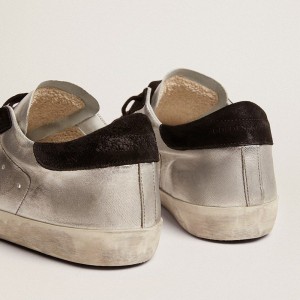 Golden Goose Super-Star Sneakers In Silver Leather GMF00101.F000312.60246