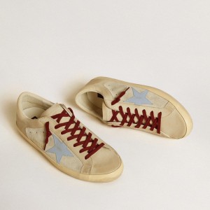 Golden Goose Super-Star Sneakers In Suede And Nubuck With Leather Star And Heel Tab GMF00103.F005778.60514