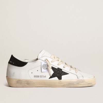 Golden Goose Black Swarovski Crystals Super-Star LTD Sneakers For Women GWF00101.F003974.10283