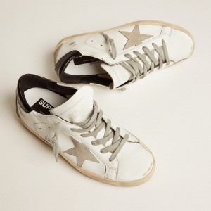 Golden Goose Super-Star Sneakers With Black Heel Tab And Metal Stud Lettering GWF00102.F000318.10220