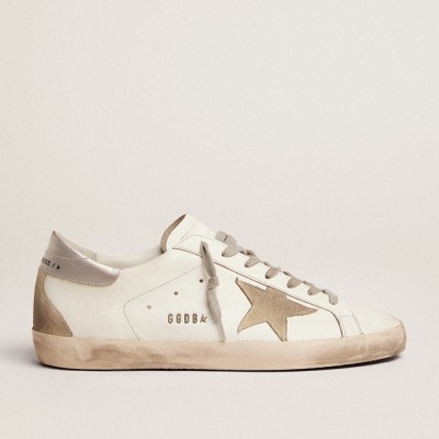 Golden Goose Super-Star Sneakers With Silver Heel Tab And Lettering GMF00102.F000317.10273