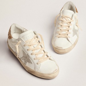 Golden Goose Super-Star Sneakers With Silver Leather Star And Snake Print GWF00102.F002785.10358