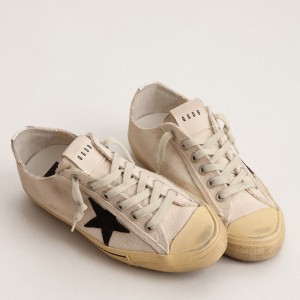 Golden Goose V-Star LTD Sneakers With Black Suede Star And Embroidered Lettering GMF00129.F003087.10283