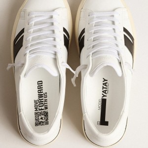 Golden Goose Yatay Model 1B White Sneakers With Black Y GUF00453.F003968.10283